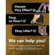 Lukamoo® - Alfombrilla de arena para gatos 30 x 20 pulgadas grande/L para arena de gatito y bonita caja de arena para gatos alfombrilla para atrapar arena (gris Tabby) - Gris atigrado - Ver 2