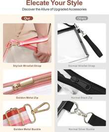 PACKISM Clear Bag For Stadium Events - Clear Purses For Women Stadium Crossbody, Concert Bag For Sports &Amp; Festival | Fashionable, Stadium Approved, Versatile, For Sports, For Concert - ColorC - 查看 4