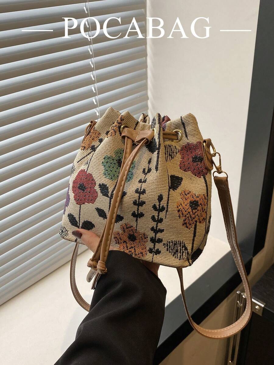 今年秋冬新款单肩斜挎包、手提包、办公/通勤包、纹理抽绳水桶包、简约时尚小碎花单肩包