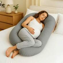 Pregnancy Pillows For Sleeping, U Shaped Maternity Pillow, With Removable Machine Washable Cover - Pink - View 9