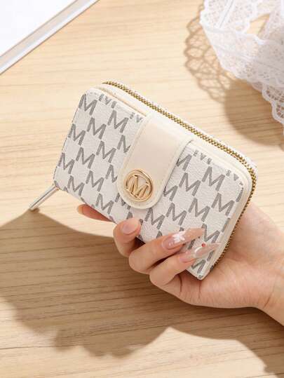 New Litchi Texture Letter Wallet Multi-Card Slots Short Style Small Women Bag Thick Korean Fashion Compact Vintage Coin Purse For Women Money Wallet Mini Wallet Purse Wallet Small Wallet Cute Wallet Travel Essential Badge Holder Id Card Holder Id Holder