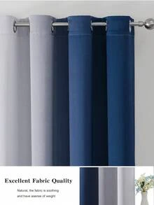 2pcs Ombre Blackout Curtains/Multiple Sizes Available/Top Eyelet Design/Living Room Darkening Curtains/Bedroom & Living Room Blackout Curtains/Heat Insulation/Modern Ombre Design Privacy Curtains/Home Decor Curtains/Pink Curtains - Pink - View 13