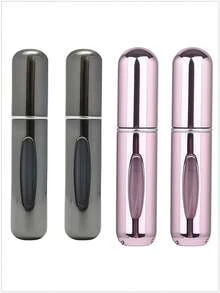 1个/2个/3个/4个/5个装 5毫升便携式迷你香水可填充喷雾瓶，配有香水泵头，适合旅行和户外使用
