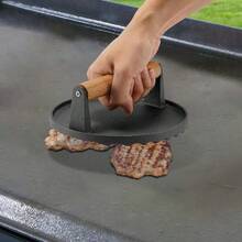 BBQ Accessories 12 Inch Round Stainless Steel Basting Cover - Cheese Melting Dome Round Cast Iron Grill Press Kit Hamburger Bacon Steak, Best Fits For Blackstone Camp Chef Flat Top Griddle Grill - Round Press - View 2