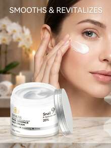 IOIOKISS 蜗牛精华修护霜 - 高效保湿，蕴含20%玻尿酸，有效改善暗沉、粗糙，紧致肌肤轮廓，抚平皱纹，舒缓敏感，滋养肌肤，锁住水分，蜗牛胶原蛋白精华霜，适合所有肤质，女士护肤好礼，50克 - 白色 - 查看 2