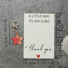 3pcs/6pcs Star & Moon Keychain Set, Comes With Appreciation Hug Card, Ideal Gift For Friends, Family, Decorative Star & Moon Keychain Set, Perfect For Birthday, Party, Ramadan, Holiday Gifts - Multicolor - View 7