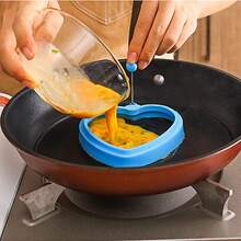 SagaSave Molde de silicona para huevos fritos con forma de corazón, girado 360°, herramienta de cocina - 1 - Ver 5