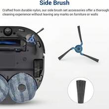 适用于 Eufy X10 Pro Omni 系列吸尘器的替换零件，包括防缠绕滚刷、边刷、可水洗 HEPA 过滤器和清洁布，宠物友好套装 - 彩色 - 查看 3