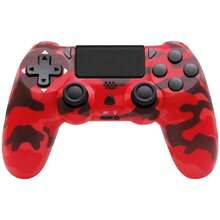 P-4 Controller Wireless, Dual Vibration/6-Axis Motion Control/3.5mm Audio Jack/Multi Touch Pad/Share Button, P-4 Controller Compatible With P-4/Slim/Pro/PC - Màu Cam cháy - Xem 1