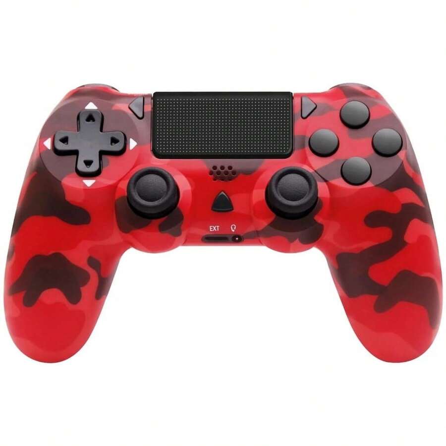 P-4 Controller Wireless, Dual Vibration/6-Axis Motion Control/3.5mm Audio Jack/Multi Touch Pad/Share Button, P-4 Controller Compatible With P-4/Slim/Pro/PC - Màu Cam cháy - Xem 1