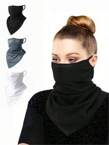 Unisex Ohrschlaufen UV-Schutz Gesichtsmaske Schal - Windabweisend warmer Nackenwärmer - Verschiedenfarbig - Übersicht 5