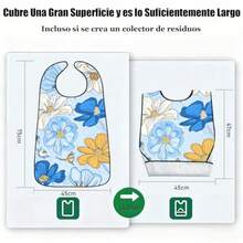 CYPN3 Pack Baberos para Adultos Mujer Baberos para Adultos con Recogedor de Migas para Proteger La Ropa de Ls Manchas de Comida Impermeables y lavables para Residencias de Ancianos Hospitales etc.Fashion - 219747190 - Ver 3