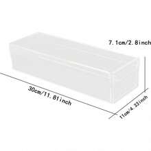 Transparent Acrylic Tiramisu Mold With Lid, Detachable Rectangular Cheesecake Mold, Square Mousse Cake Display Box, Cake Base Tray, Cake Mold, Cake Box, Pastry Mold, Gift Box, Acrylic Box, Plastic Container With Lid, Eid Al-Fitr Gift And Giveaway - White - View 9