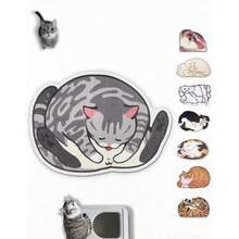 Lukamoo® - Alfombrilla de arena para gatos 30 x 20 pulgadas grande/L para arena de gatito y bonita caja de arena para gatos alfombrilla para atrapar arena (gris Tabby) - Gris atigrado - Ver 1