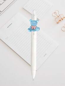 色彩鲜艳、可爱小熊图案的凝胶笔，黑色笔尖，0.5毫米笔尖，适用于笔记本、书写、做作业、工作、办公室、医院、护士、医生、记笔记、备忘录、文具、学校、学生、教师、返校用品，适合赠送朋友、家人、孩子、同学，也是返校季、圣诞节、生日、节日礼物的理想之选。 - 黑色 - 查看 13