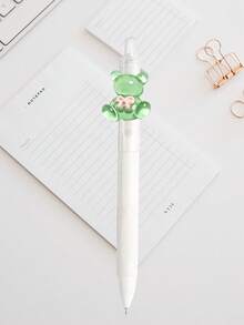 色彩鲜艳、可爱小熊图案的凝胶笔，黑色笔尖，0.5毫米笔尖，适用于笔记本、书写、做作业、工作、办公室、医院、护士、医生、记笔记、备忘录、文具、学校、学生、教师、返校用品，适合赠送朋友、家人、孩子、同学，也是返校季、圣诞节、生日、节日礼物的理想之选。 - 黑色 - 查看 17