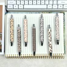1pc Leopard Print Ballpoint Pen, Cheetah Pattern Writing Pen, Cute Black Ink Fine Tip, Smooth Writing, Perfect Gift For Women, Suitable For Home And Office Use - Multicolor - View 4