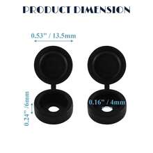 Tapa de tornillo con bisagra Tapas roscadas Tapas de tornillo plegables de plástico Tapas roscadas para arandelas Tapones de orificio de montaje a ras - A - Ver 3