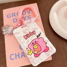 一套可爱卡通卡套，可装门禁卡、地铁卡、身份证，带硬壳挂绳钥匙扣，新年、情人节、复活节礼物 - 彩色 - 查看 2