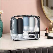 16pcs/Set Toiletry Travel Bottles,Reusable Liquid Travel Accessories,Suitable For Perfect Gift,Daily Skin Care Companion,Beach Vacation Essentials,Back To School, Travel Essential - Black Suit - View 7