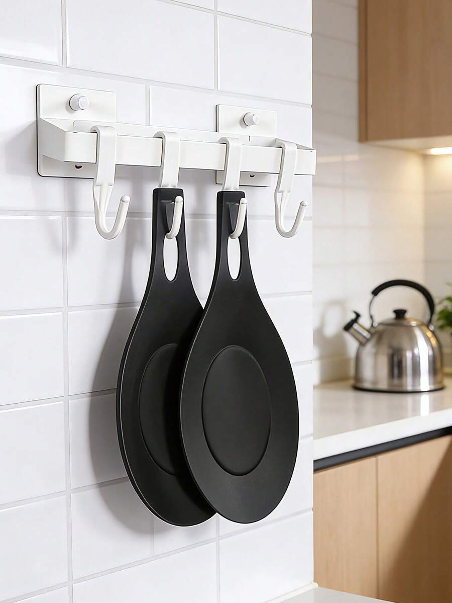2pcs Spoon Holder Easy-To-Clean Insulated Spoon Rest,Kitchen,Christmas Gift - Black - View 1