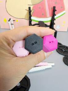 1:12 比例迷你运动器材，泡沫轴、按摩棒、壶铃、哑铃、杠铃片，瑜伽和普拉提健身工作室迷你配件，娃娃屋装饰，背包钥匙扣挂件，节日小礼物 - 彩色 - 查看 8