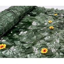 1 st, 1 m/3 meter, högkvalitativ konstgjord murgröna i insynsskydd, UV-resistent staket med konstgjorda gröna löv, lämplig för trädgård, gräsmatta och landskapsdekoration - ingen vattning krävs, enkel installation, frisk luft, lågt underhåll, perfekt för uteplats, balkong, festdekoration, fotbollsplan, examensceremoni, inomhus-/utomhusväggdekoration och lyxvilladekoration året runt - Multifärgad - Visa 7