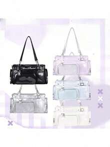 Women Shoulder Bags - Black (with Hidden Compartments for Concealing Light Boards) - View 4