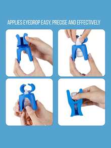 1pc Reusable Eye Drop Dispenser Adapter, Convenient For Caregivers And Families, Portable And Easy To Clean, Precise Droplet Application, Suitable For Most Eye Drop Bottles - Blue - View 2