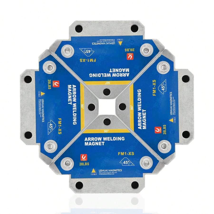 90° Magnetic Welding Square - Set Of 4 Powerful Fixed Magnets - Assembly Jig And Handrail For Welding - Auxiliary Tool