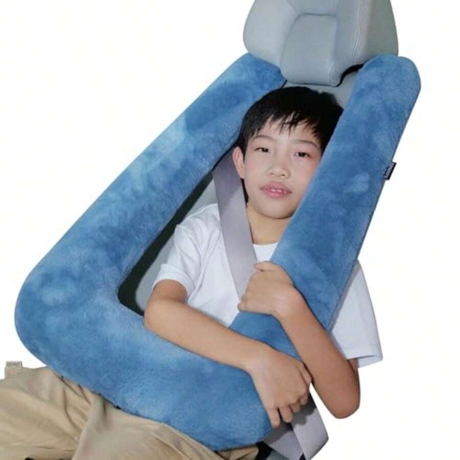 ネックピロー 飛行機 空気 インフレータブル 旅行 首枕 携帯枕 軽量 旅行便利洗濯可 収納袋 電車/飛行機/車などに (高級グレー) - さわやかな青 - チェックする 1