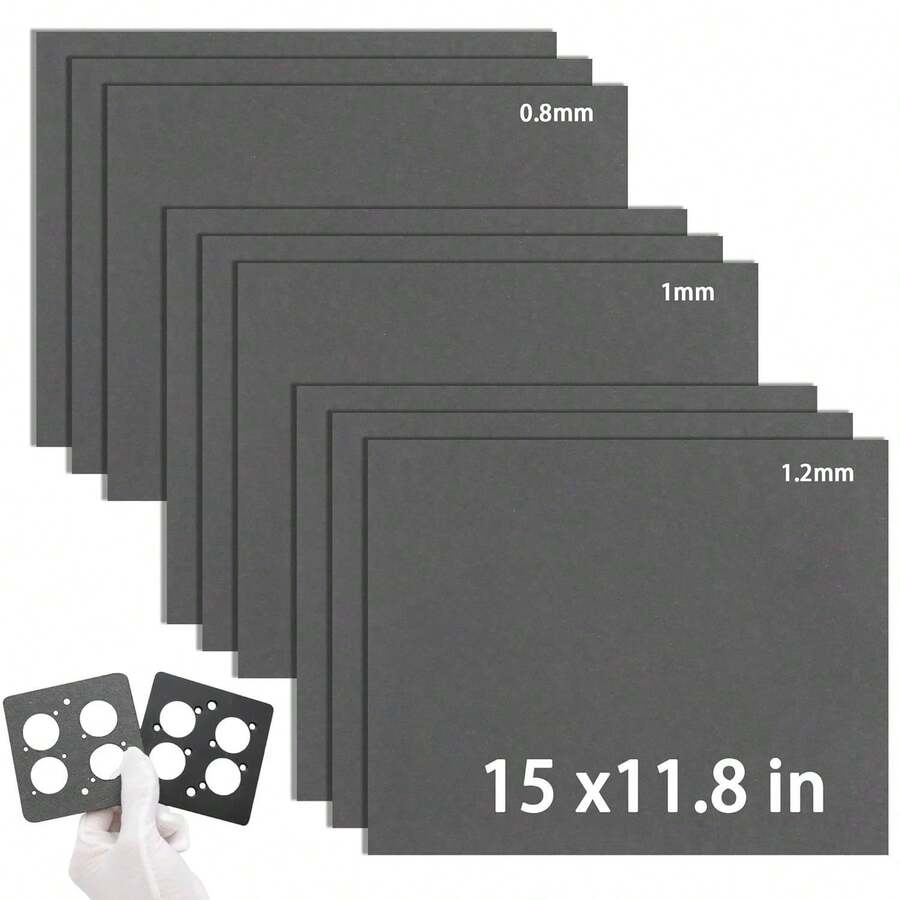 Pack Of 9 Asbestos-Free Gasket Sheets For DIY Projects - For Fuel Tanks And Repairs (15x11.8 Inches)