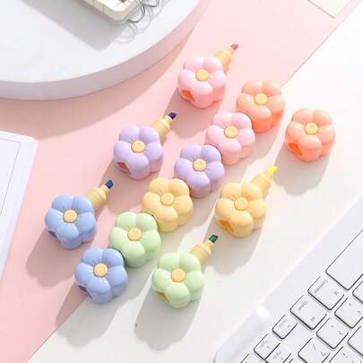 1支装5色可爱创意荧光笔，适合成人、青少年、学生，返校必备文具