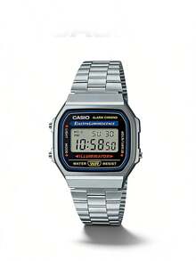 Casio Unisex Digital Watch - Water-Resistant Strap, Calendar, Alarm And Stopwatch Functions. Retro Student Style Square Watch. Rubber Material. Sports Fashion. Suitable For Daily Wear. New Year, Christmas, Christmas Gift. - Blue and White - View 1