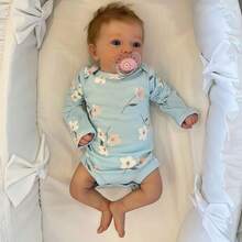 16 Inch Lifelike Reborn Baby Doll - 40cm Soft Cloth Body Newborn Lifelike Baby Doll - Newborn Gift/Birthday Gift/Christmas Gift/Thanksgiving Gift - 卡其色 - 查看 6