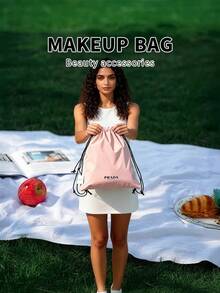 Prada Women's Handbag, Pink Handbag, Backpack, Clutch, Cosmetic Bag, Drawstring Bag, Daily Commute Bag, Gift For Women