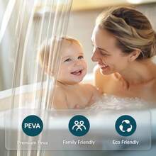 Clear Shower Curtain Liner Clear Sower Curtain Liner Plastic Sower Liner PEVA 72 X 72 Ligweig Of Sower Curtains  Batroom Wit S And Rustproof Gromme - Trong sáng - Xem 2