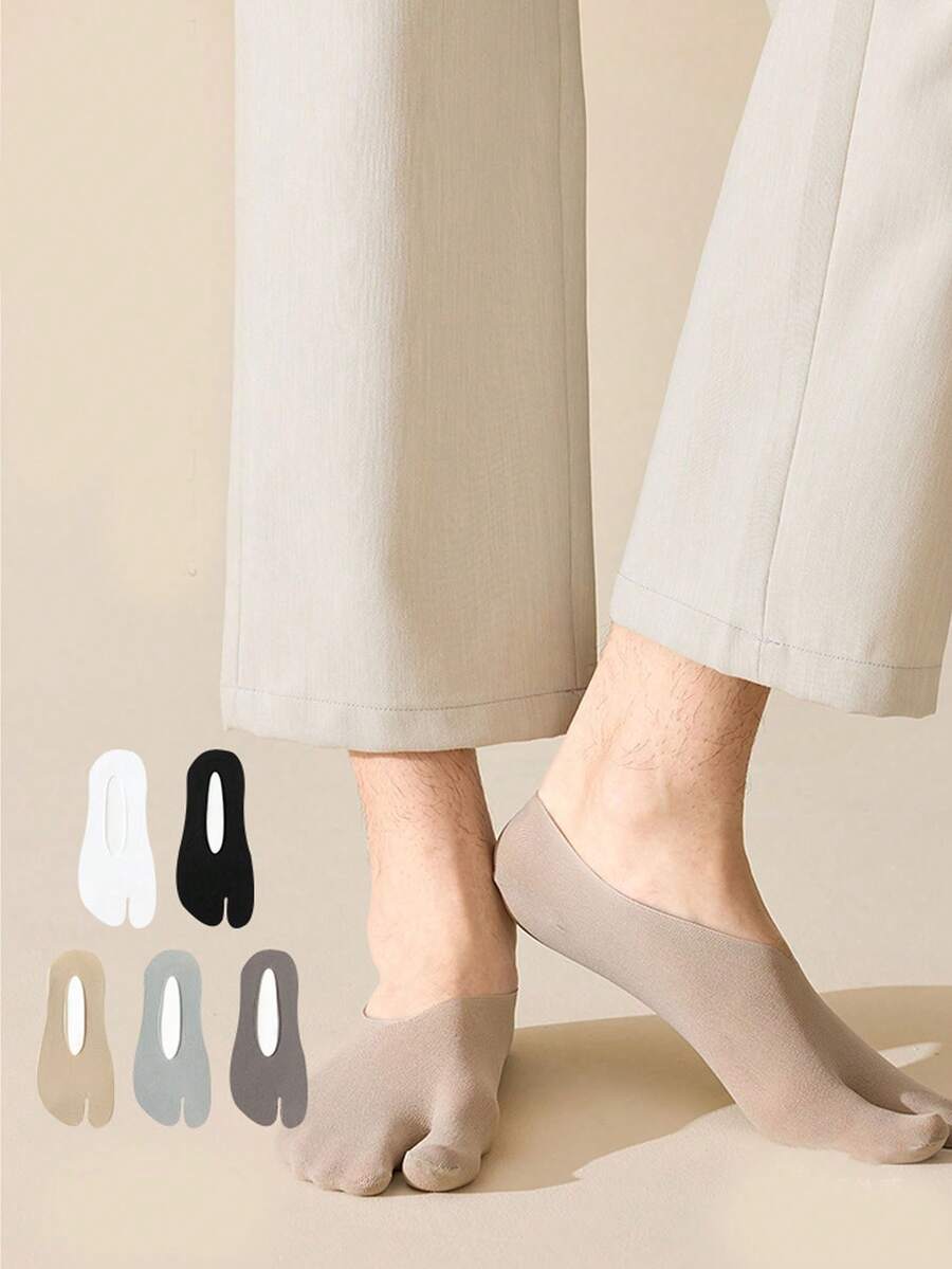 男士分趾袜，薄款透气短袜，夏季休闲男士分趾袜 - 彩色 - 查看 1