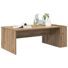 vidaXL Mesa baja Chêne artesanal 95 x 50 x 34 cm madera de ingeniería - Marrón - Ver 3
