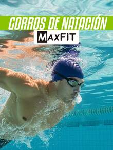 MAXFIT SPORTS UNISEX BLACK SWIMMING CAP 1 PIECE MAXFIT PLAIN - Royal Blue - View 4