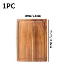 加厚重型长方形硬木砧板 - 易于清洁的厨房和露营砧板，适用于肉类、奶酪、蔬菜、面包 - 开斋节、母亲节、感恩节的理想礼物 - 耐用的家用和户外砧板，食品准备，天然木纹设计，结构坚固，家庭烹饪，切肉，木托盘，可重复使用托盘，木制砧板，肉案板 - 鏽棕色 - 查看 9