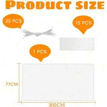 Malla de  para Niños, Red de Protección para Escaleras, Barandales, Malla para Perros, Balcones y Patios, 3 m x 77 cm, Fácil Instalación, Uso Interior y Exterior (Blanco, 3 m x 77 cm),39835486 - Azul Marino - Ver 2