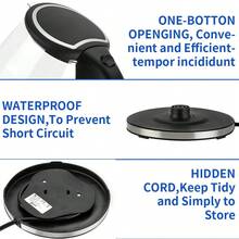 [Same model: 94353526] HD-1857-A 220V 2000W 1.8L Electric Glass Kettle UK Plug - como en la foto - Ver 5