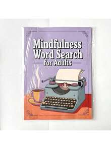 Purple Adult Mindfulness Word Search Game - Develop Thinking, Calm Your Mind, Trigger Active Positive Thinking Relaxation Notebook - Purple - View 4