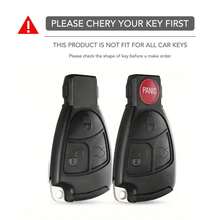 Premium 3 Buttons Silicone Car Key Case For C B E R Class GL CLS CLK SLK W203 W211 W204 3BNT - Shockproof Dustproof Anti-Scratch Full Protection Remote Key Cover, Soft Durable Anti-Slip, Perfect Fit Luxury Car Key Acce - A - View 6