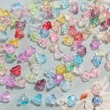 Transparent Dual-Color Luminous Wax Apple Beads For DIY Earrings, Hair Clips, Headpieces, Bracelets, Pendants, Phone Straps, Jewelry Making Materials