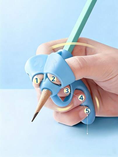 Corrector de agarre de lápiz ergonómico - Herramienta de ayuda para la escritura ergonómica, mejora la postura del agarre y la postura de escritura, hecho de soporte de lápiz de silicona suave, adecuado para principiantes y todos los usuarios para practicar la postura de escritura correcta, reduce la fatiga de la mano, aplicable para la escuela, la oficina, la caligrafía, la pintura y otros escenarios