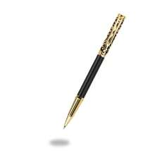 时尚经典黑色雕花圆珠笔/优雅金属商务签名笔/男女通用奢华行政办公签名笔/学生书法练习笔/可替换笔芯 - 黑色 - 查看 11