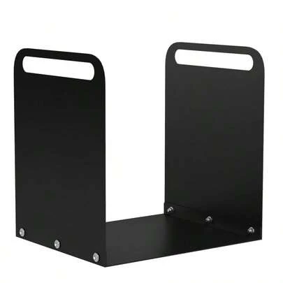 Firewood Rack 36.5 X 30 X 36 Cm Firewood Rack With Handles, Firewood Rack For Outdoor, Indoor, Up To 30 Kg, Steel, Black