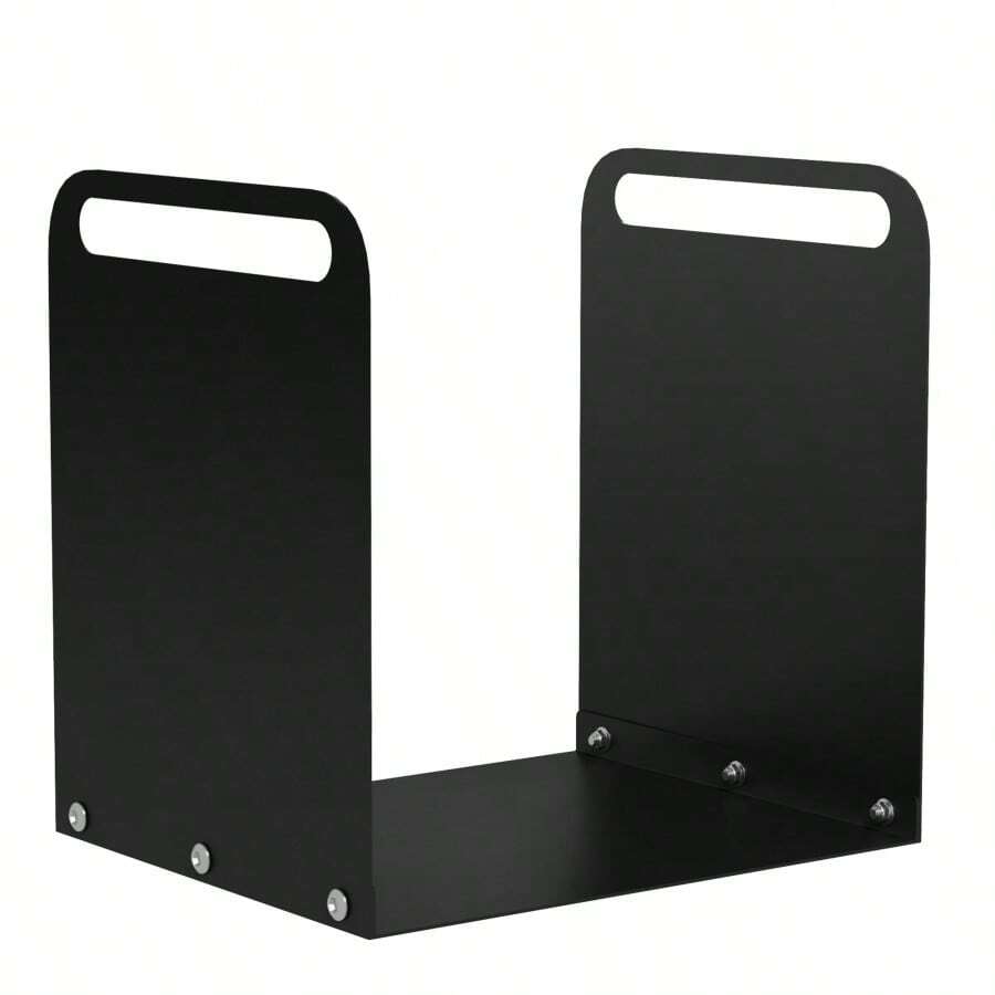 Firewood Rack 36.5 X 30 X 36 Cm Firewood Rack With Handles, Firewood Rack For Outdoor, Indoor, Up To 30 Kg, Steel, Black